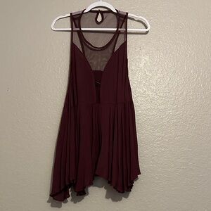 Mustard Seed Burgundy Sleeveless Blouse